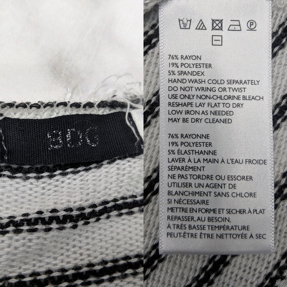 BDG Black & White Striped fringe Top - Picture 7 of 7